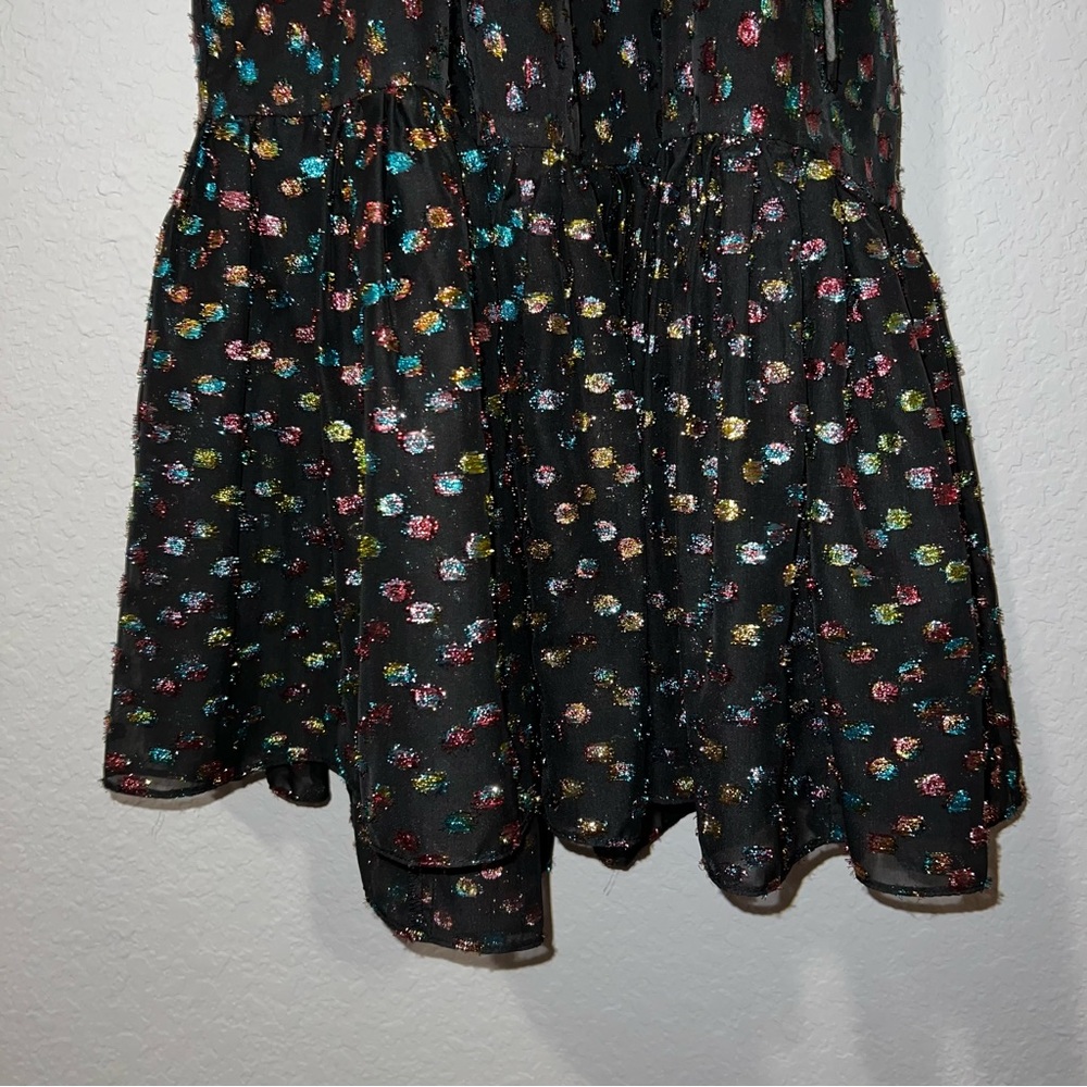 NWT MISA Los Angeles Winona rainbow dot print halter neck dress - Picture 10 of 11